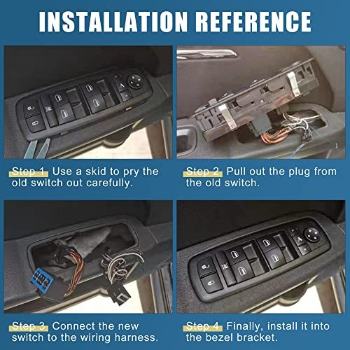 Replacement Driver Master Power Window Switch for 10-18 Porsche Cayenne Macan