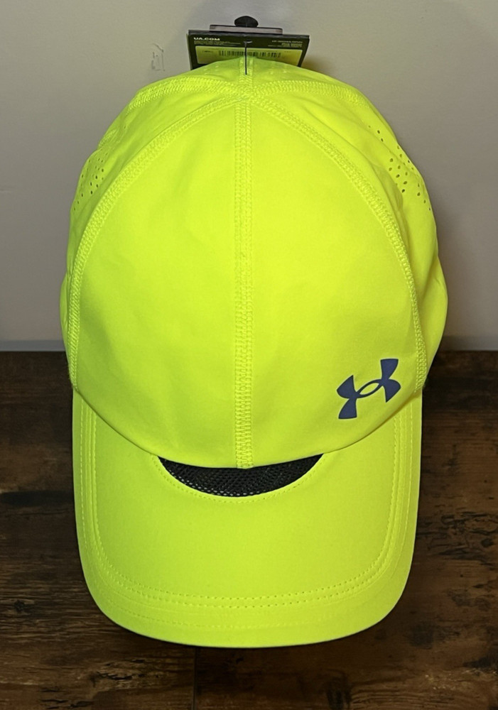 Under Armour Iso-Chill 6 Panel Neon Yellow Adjustable Hook & Loop Training Hat
