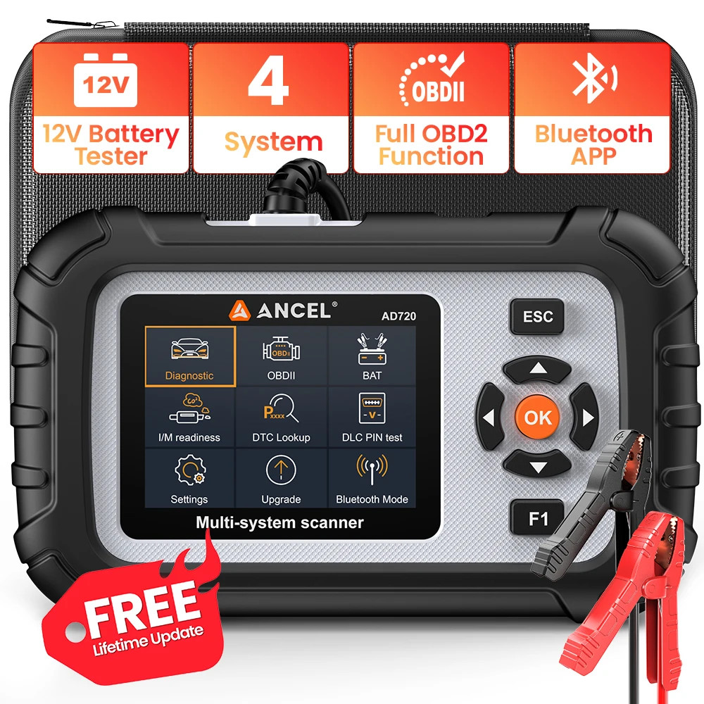 Automotive Battery Tester OBD2 Scanner Scan Tool ABS SRS TCM Engine Code Reader