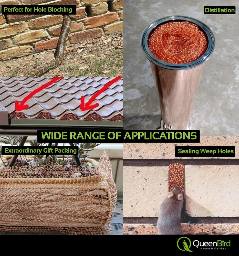 100% Copper Mesh 30 ft Roll - Innovative Rodent & Pest Control Solution