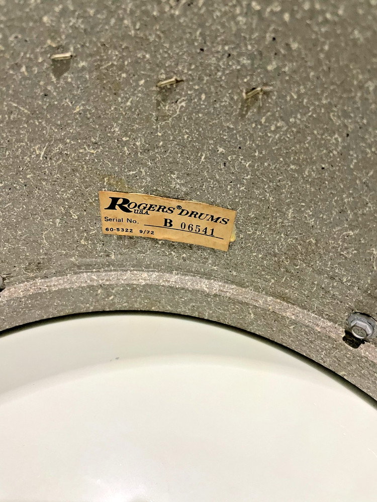 Rogers 70's Script Badge 4pc Drum Set Very Nice White