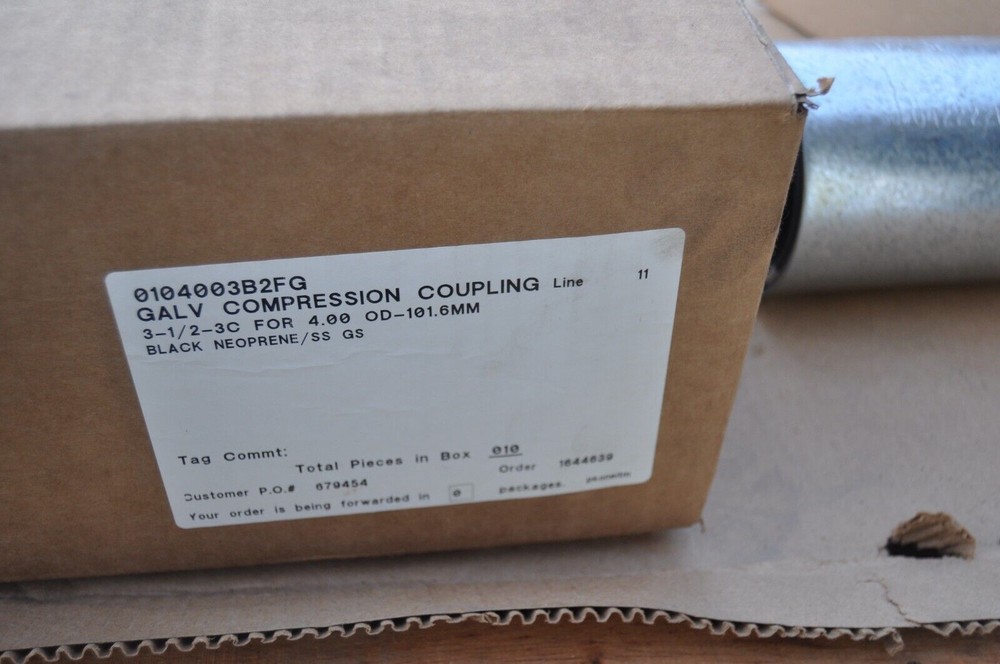 New Morris Coupling 3 1/2 -3C Galvinized Compression Coupling Fits 4IN OD Pipe
