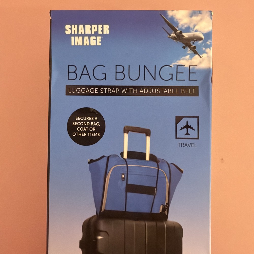 NEW Sharper Image Bag Bungee Luggage Strap Adjustable Belt