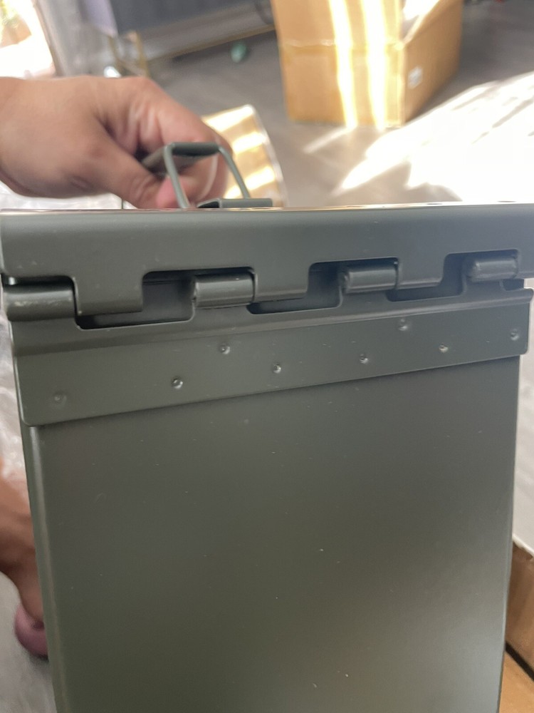 Solid TacticalAmmo Can 50 Cal Metal Ammo Box with Latch Lid