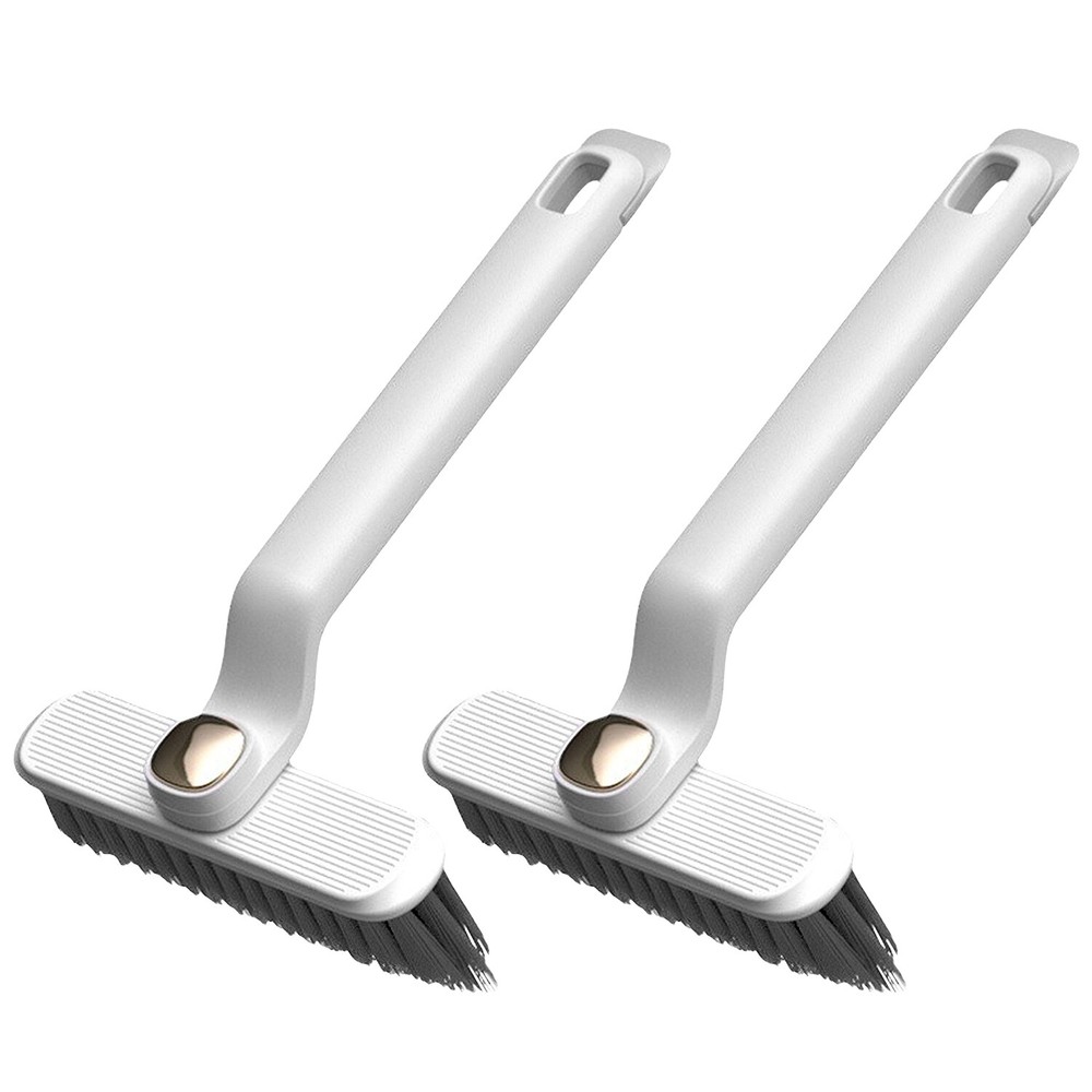 2PCS Multi-function Rotating Crevice Brush Gap Stiff Bristles Tight Spaces Clean