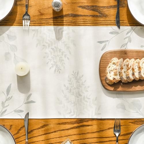 Forest Deer Bunny Spring Table Runner, Seasonal Summer Kitchen Dining Table