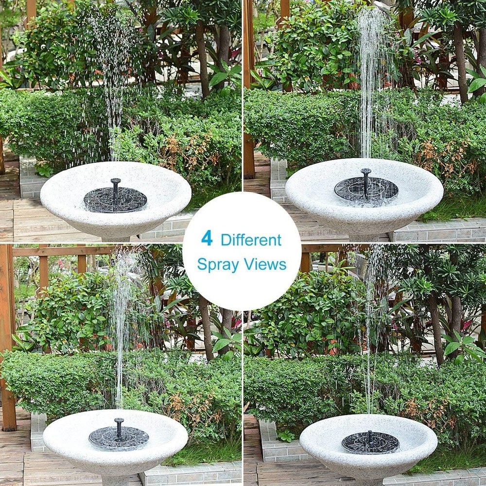 Solar Fountain With Bird Bath Solar Powered Pump 1.5W
