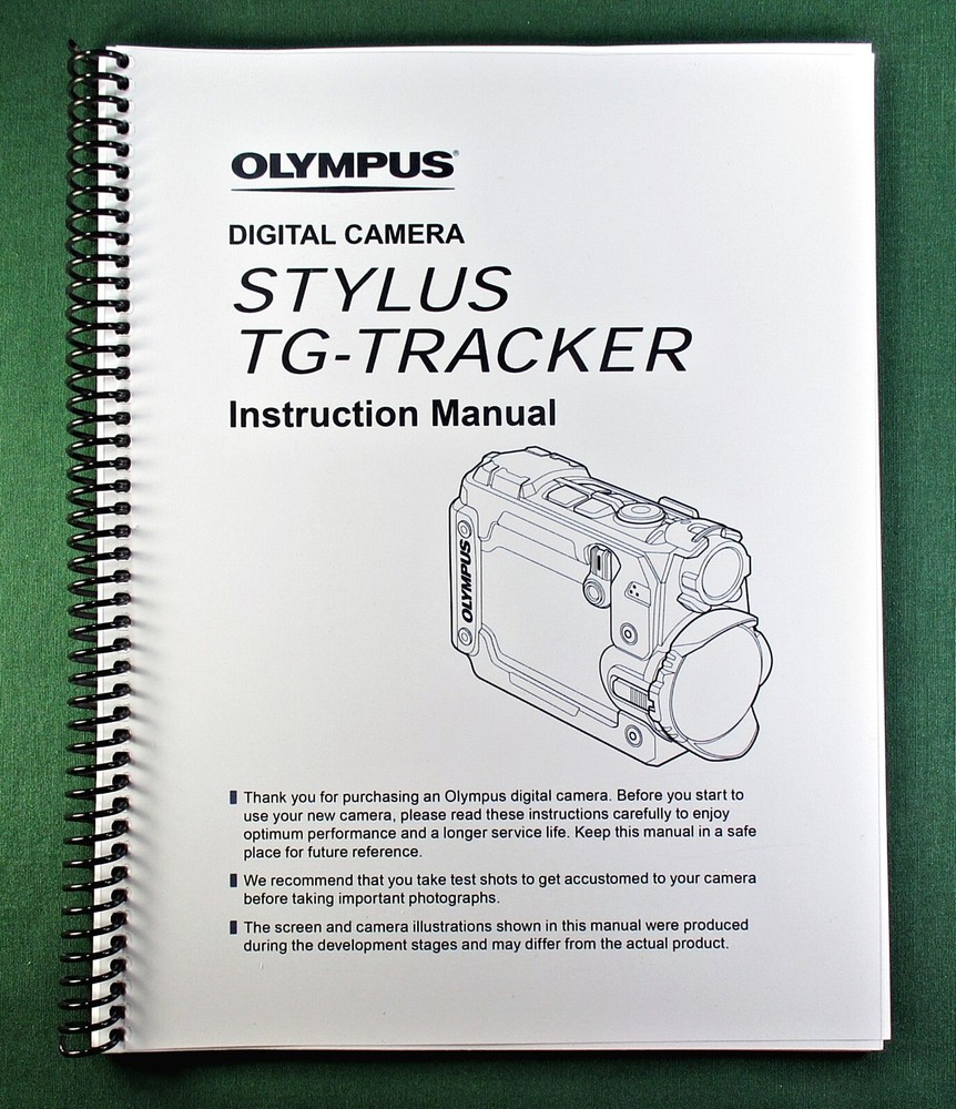 Olympus TG-Tracker Instruction Manual: 79 Pags & Protective Covers!