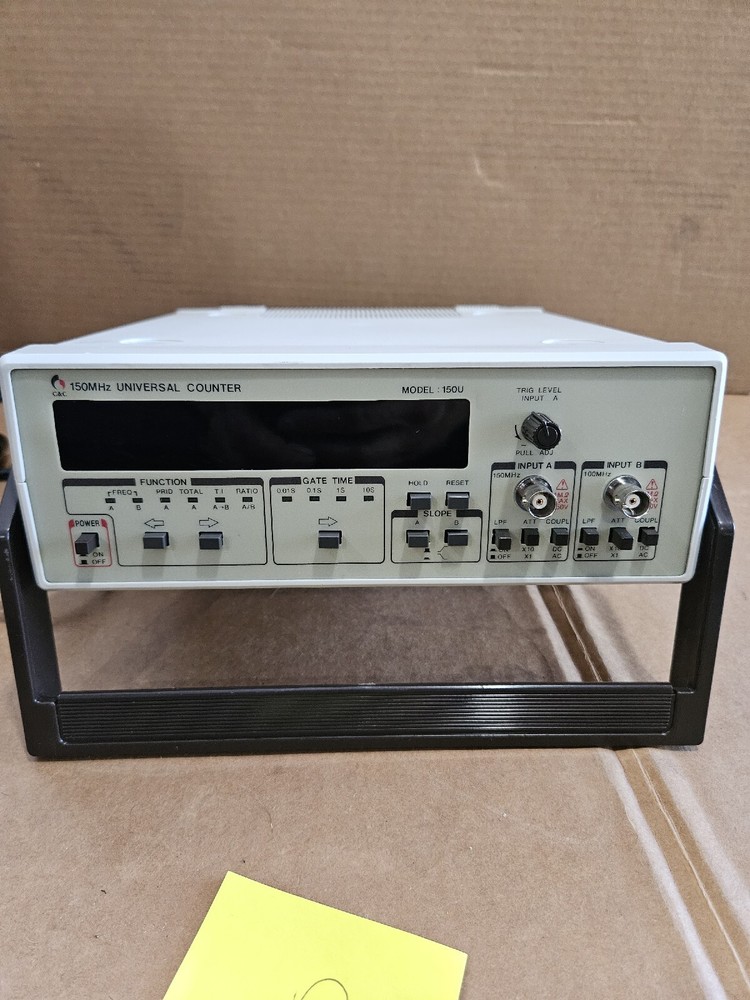 POWERS ON- C&C 150MHz Universal Counter Model 150U Used