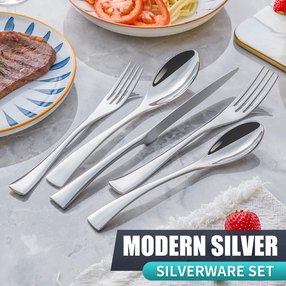 Joincook 20-Pc 18/10 Stainless Steel Silverware Set for 4 | Modern Flatware
