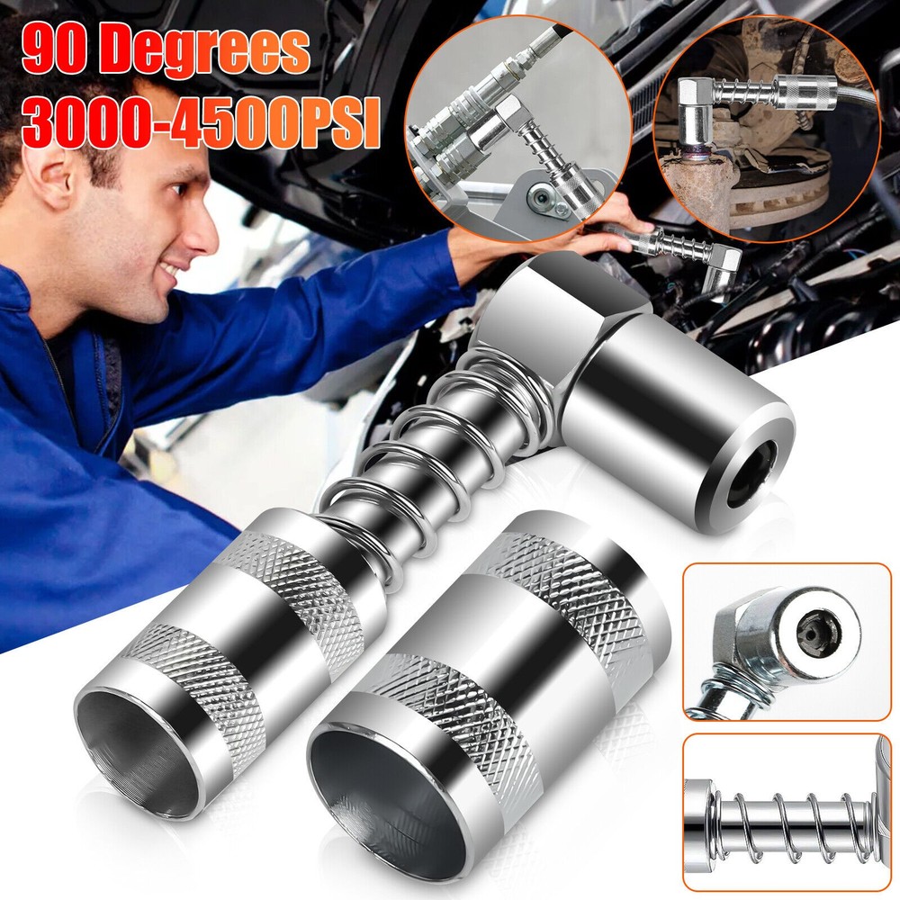 1Pcs Grease Nozzle Adapter Grease Gun-Accessory 90 Degree Coupler Connecter Tool