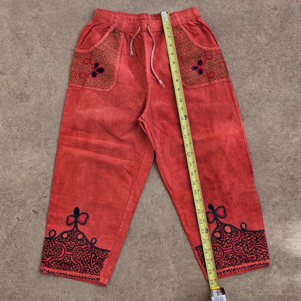 Shipibo Hand Embroidered Pants Size Small Ayahuasca Kambo Ceremony