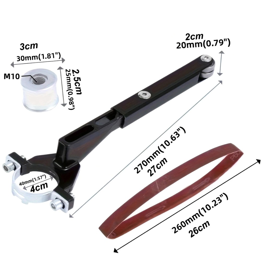Belt Sander Conversion Adapter Unit For Angle Grinder Metal Wood Sanding Kit