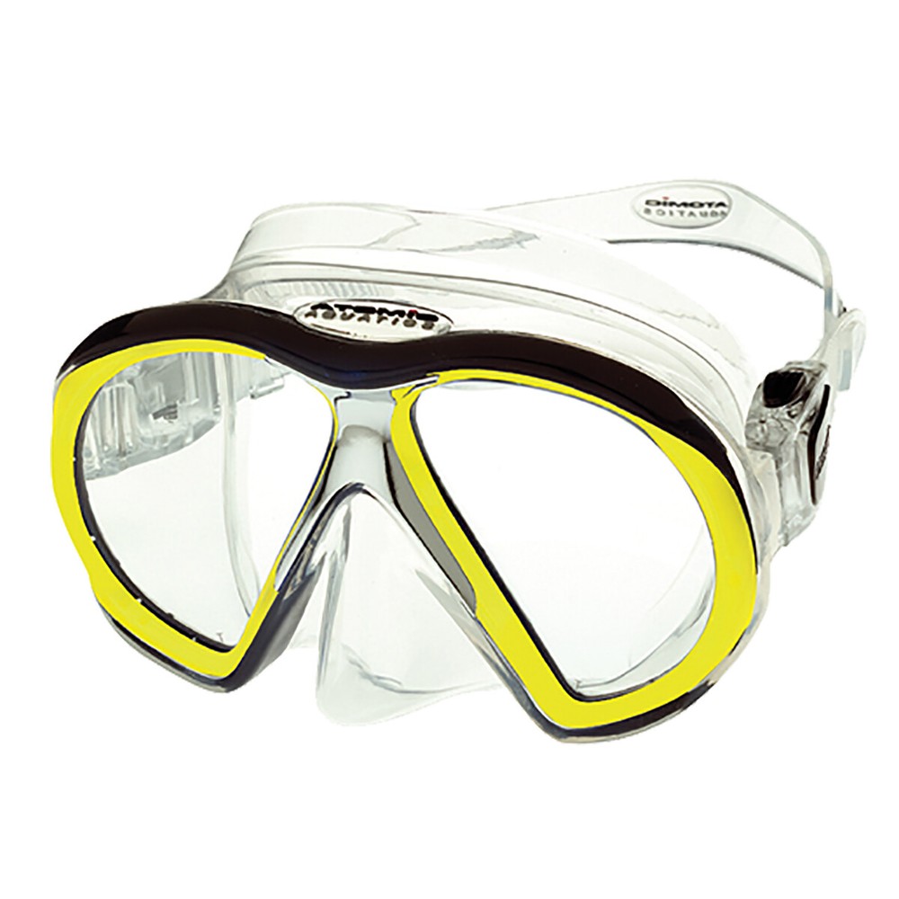 Atomic Aquatics SubFrame Mask - Medium Fit - Clear/Yellow - Dive Mask