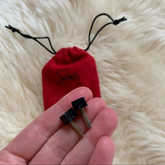 NEW Christian Louboutin Replacement Heel Caps Protector Black Tips 9mm