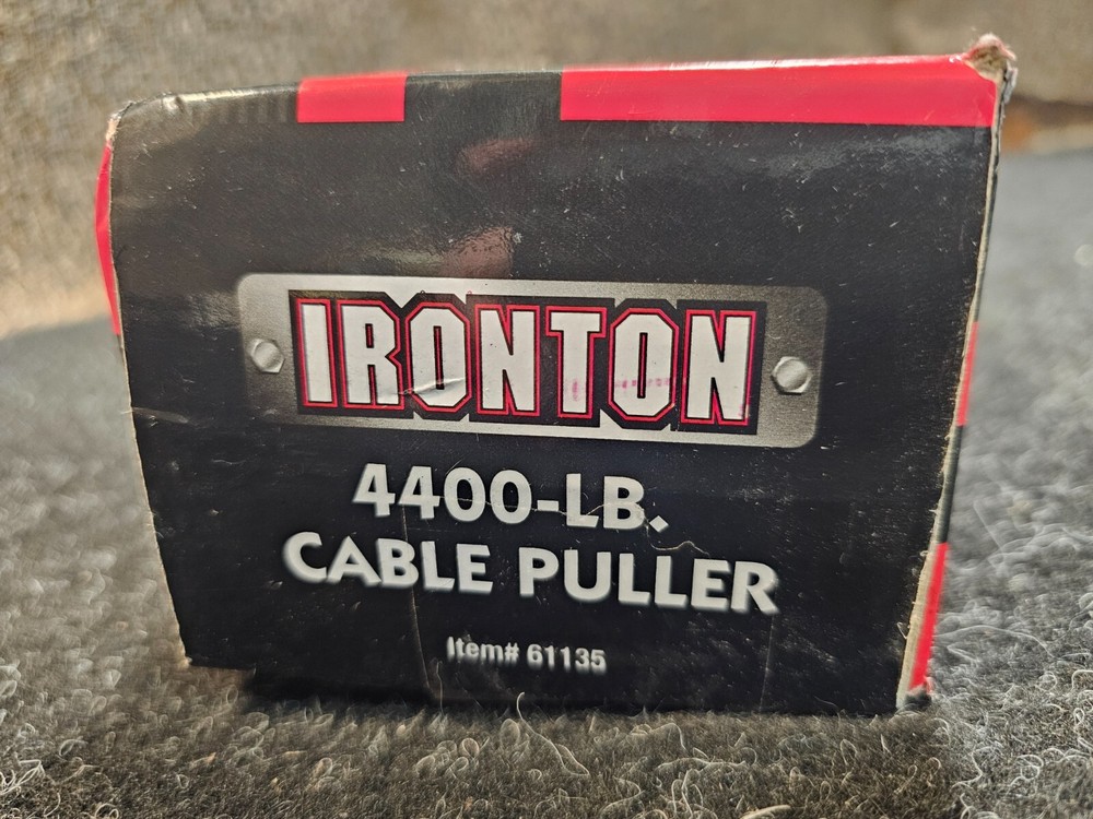 Ironton 2-Ton Hand Cable Puller, Double Line Load Capacity 4400lb., 5.9'Cable L