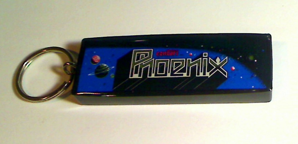 Phoenix Arcade Marquee Coin Door accessory Keychain