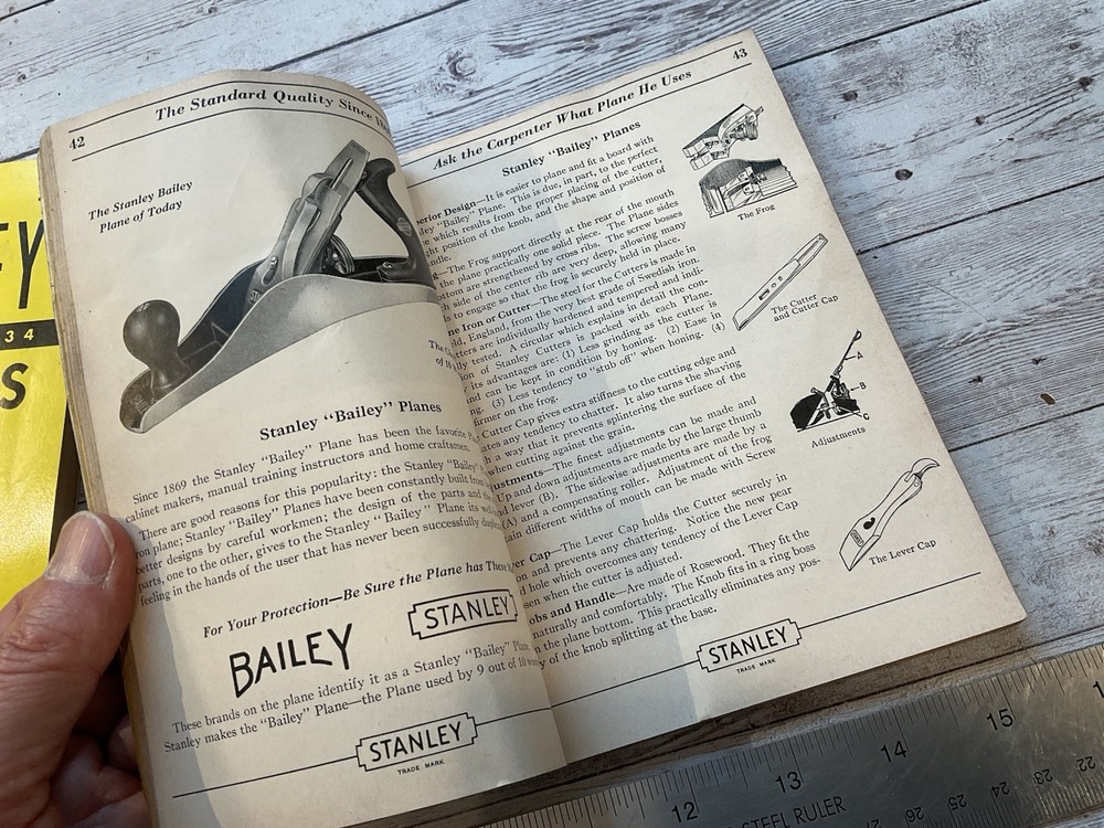 ORIGINAL 1941 AND 1958 STANLEY TOOLS CATALOG PAIR
