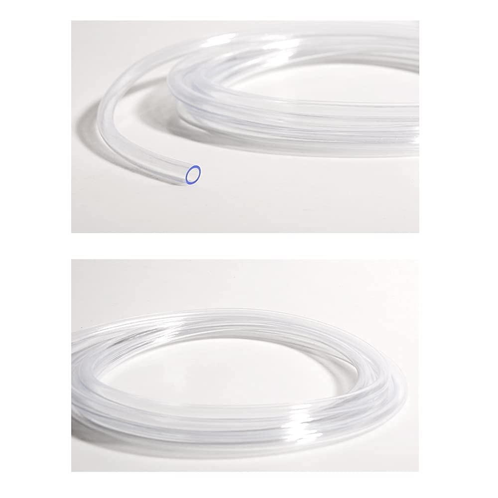 Lightweight Grade PVC Vinyl Tubing, 8mm ID X 10mm OD Clear Plastic Tube Flexible