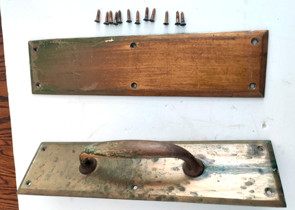 Vintage Cast Brass Push &Pull  Sargent Door Handle 14"X3.5"