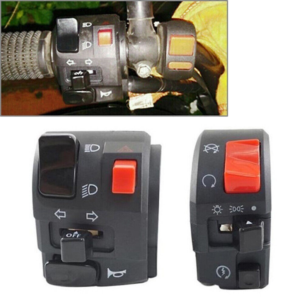 For 7/8" Motor Handlebar Horn Button Turn Signal Fog Light Controller Switch