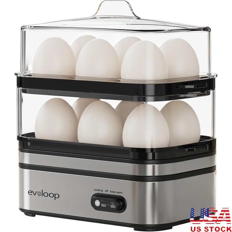 Multi-functional Egg Cooker Steamer Easy Clean Space Saving Ideal Breakfast New