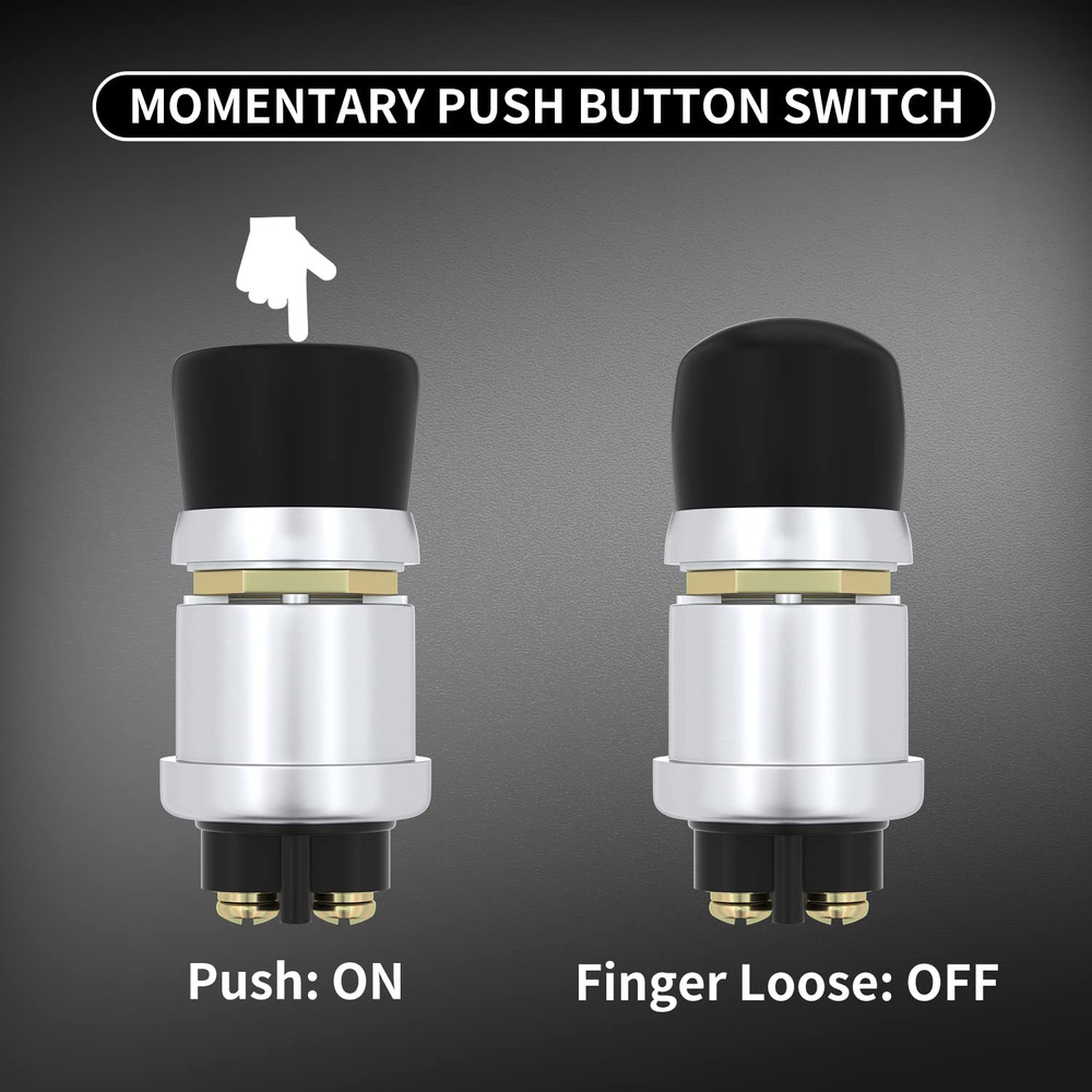 Push Start Button Switch 12V 50A Heavy Duty Momentary Push Button Switch Waterpr