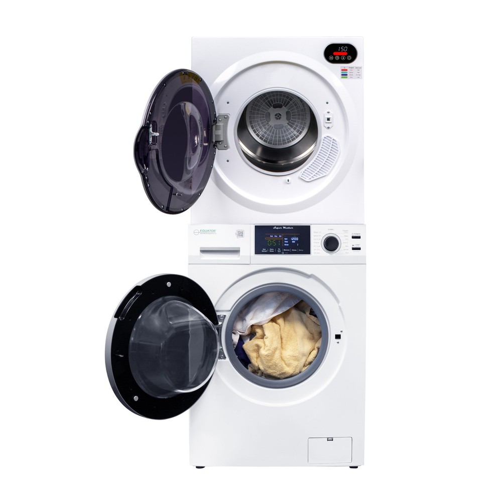 Equator ECONOMY STACKABLE 13 lbs Washer + ULTRA Compact Vented Sensor Dryer 2.6