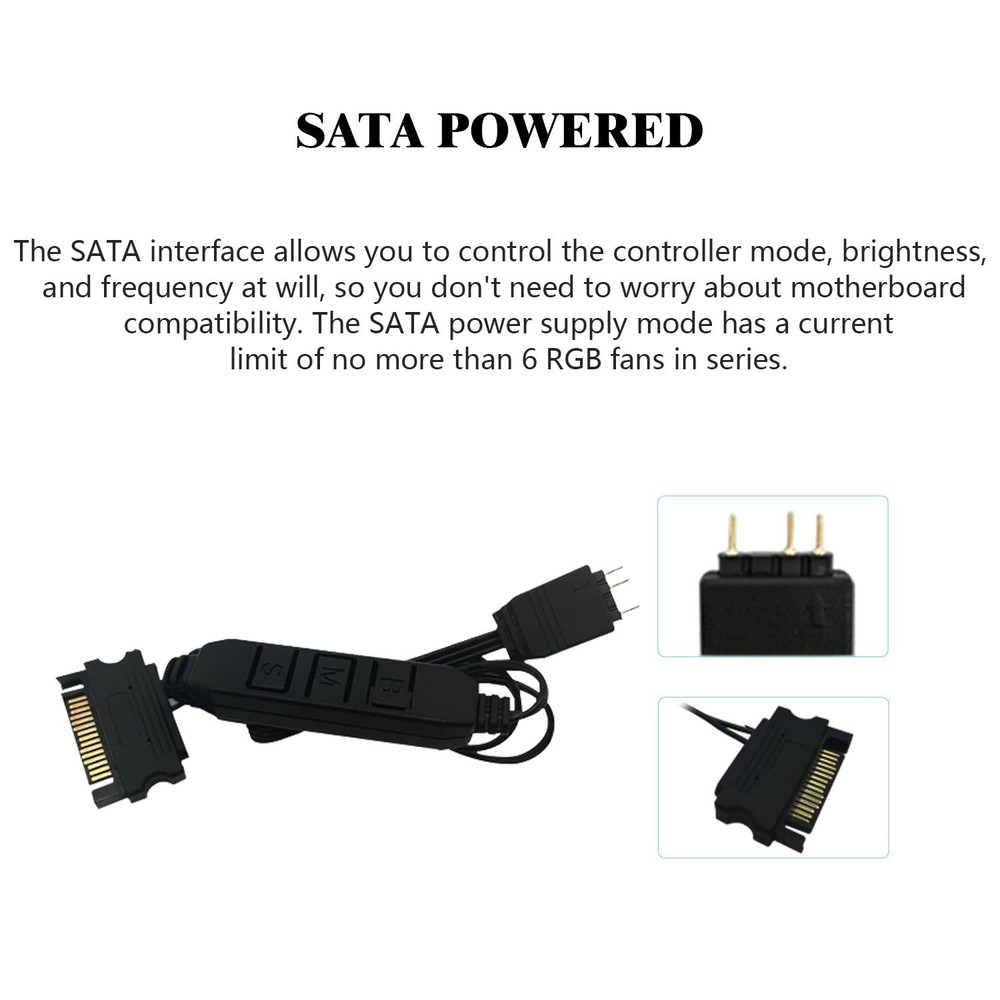 Thermalright 5V A-RGB Computer Fan Controller - 3PIN Lighting black