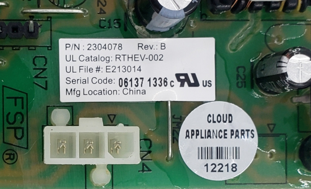 Genuine Whirlpool Refrigerator Control 2304078 *Same Day Ship & 60 Days Warranty