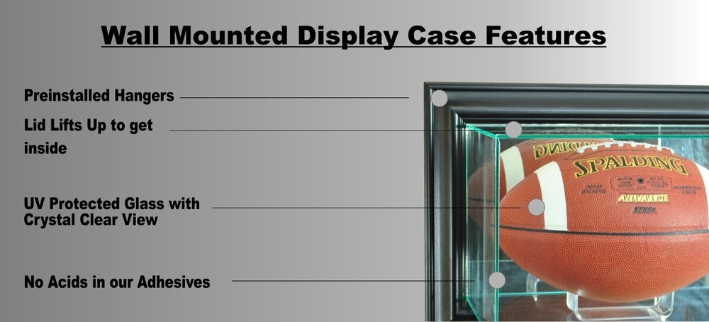 Wall Mounted Baseball Cap Display Case UV Protected Hat Display Showcase