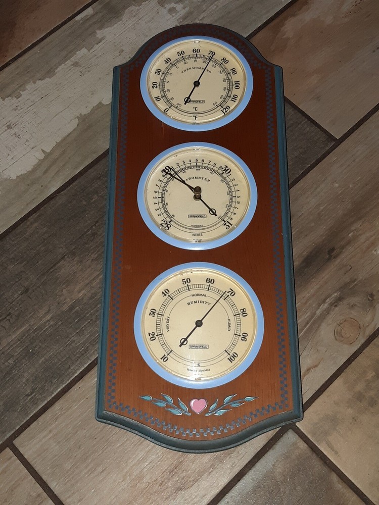 SPRINGFIELD DECORATIVE WALL BAROMETER THERMOMETER HUMIDITY