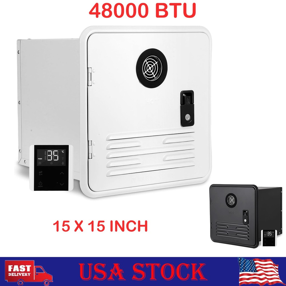 RV Tankless Water Heater Propane Gas Camper 48000BTU Controller 15"x15"