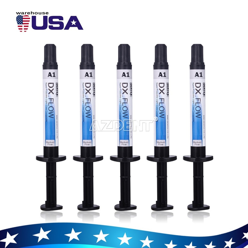 Dental Flowable Medium Flow Light Cure Composite A3 Shade DENTEX DX.FLOW