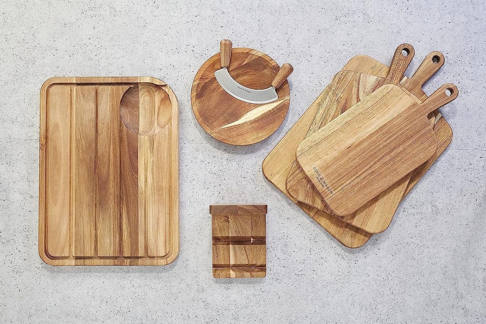 Barkway Medium Chopping Board with Handle - Wood Chopping Board - Cutting Boa...