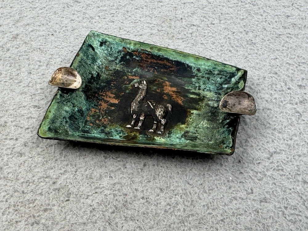 Vintage Ashtray Llama Peru Copper