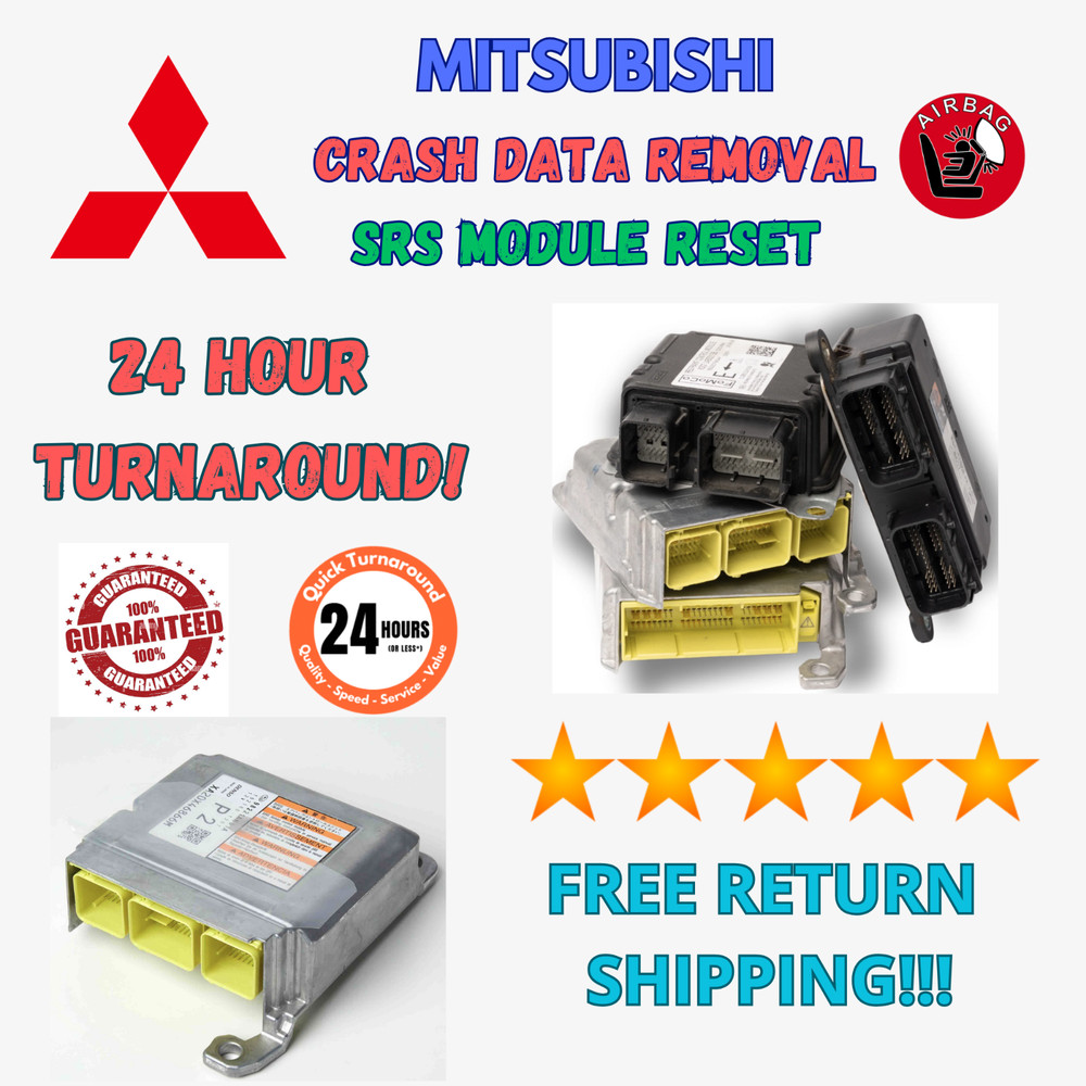 MITSUBISHI SRS RESTRAINT MODULE CRASH DATA REMOVAL RESET REPAIR SERVICE