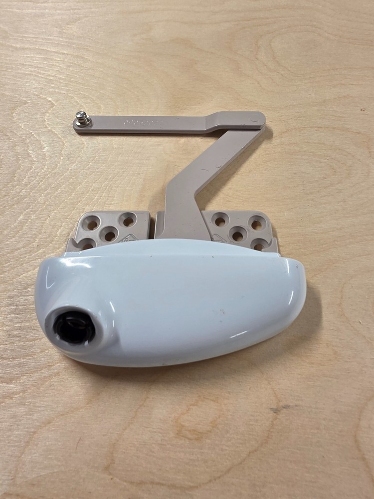 GU Casement Operator Split Arm { Left Hand } White - With Folding Crank Handle