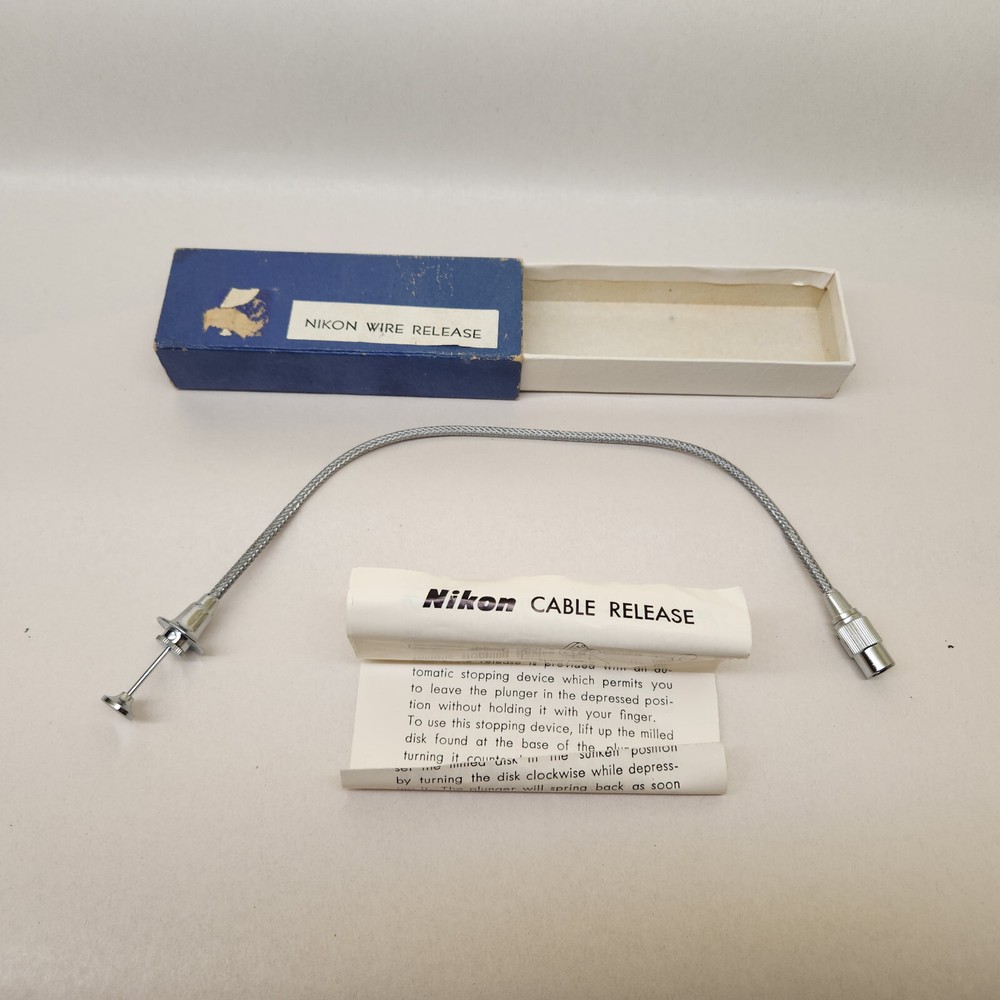 Vintage Nikon Shutter Release Wire Cable + Box & Manual (Made in Japan)