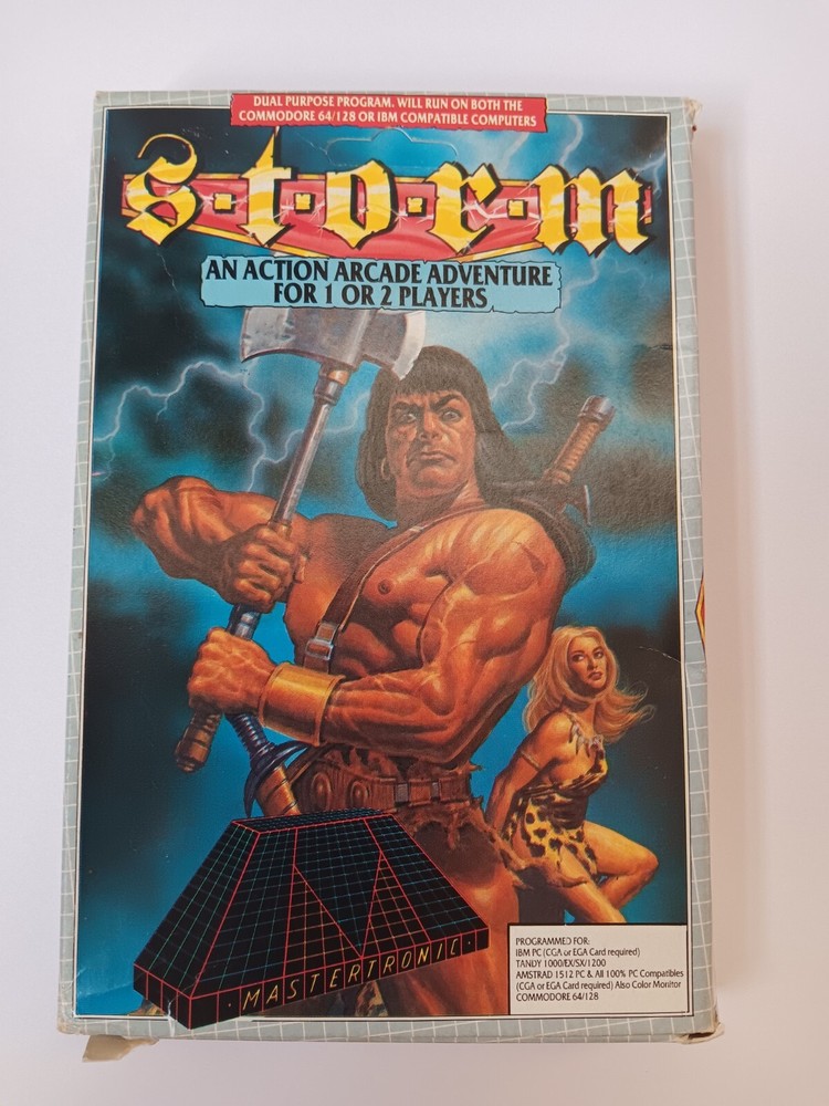 Commodore 64/128 Storm Action Arcade Adventure Computer Sotware Tested/Works