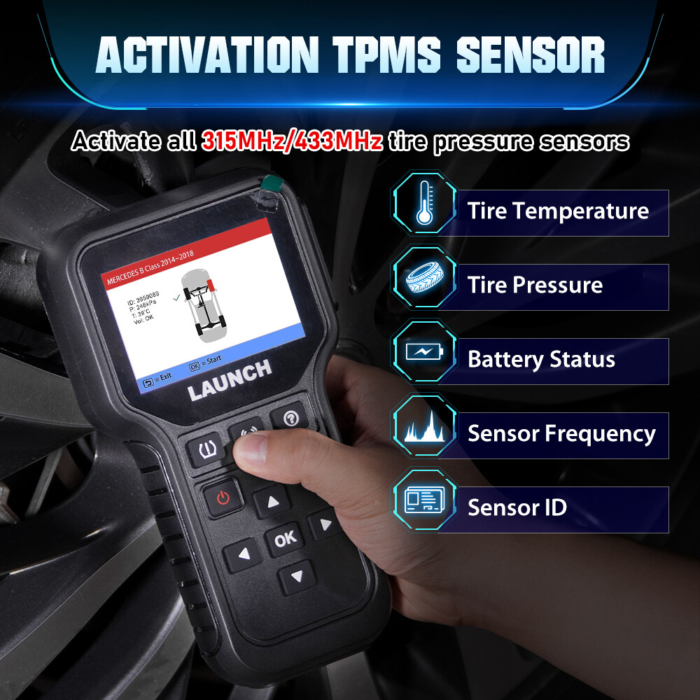 LAUNCH CRT5011E TPMS Relearn Tool Tire Pressure Sensor Programing Diagnosis Tool