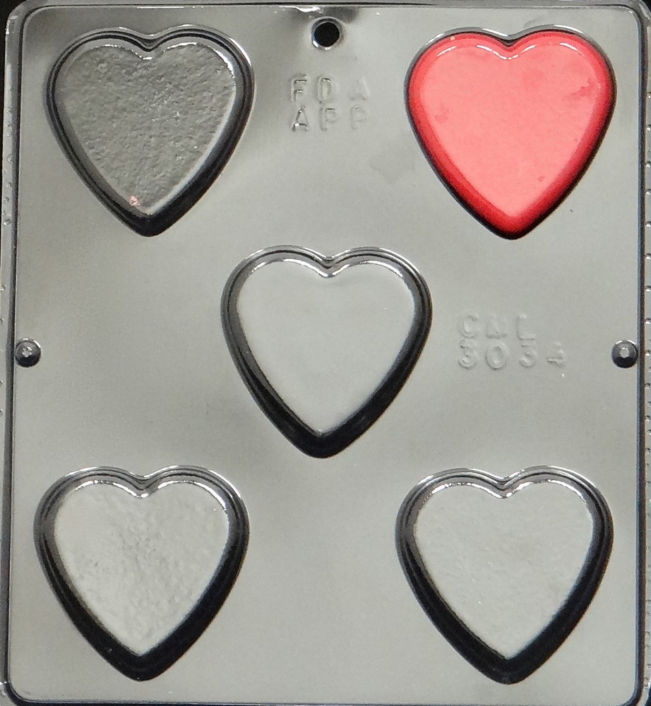 Plain Heart Chocolate Candy Mold Valentine  3034 NEW