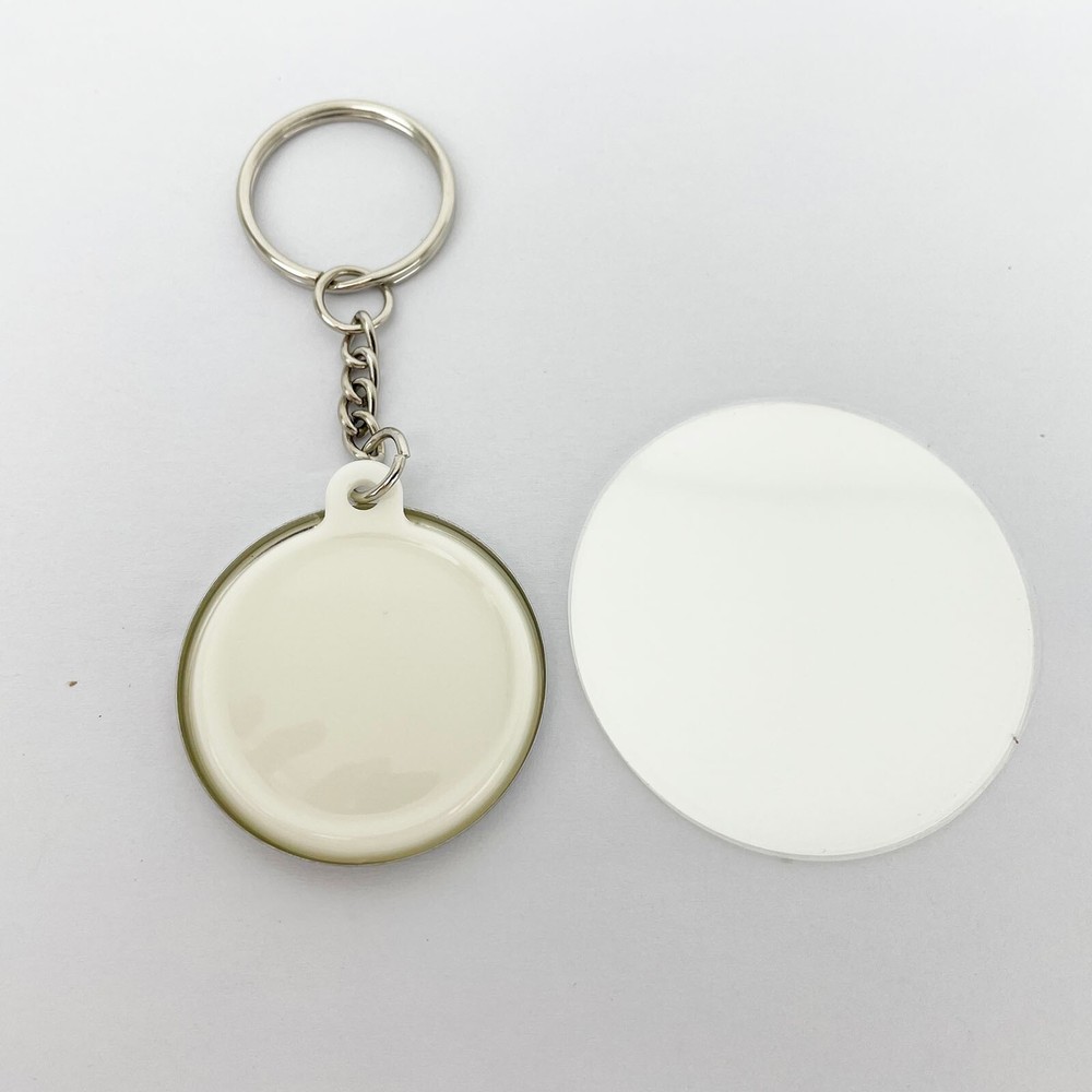 37mm Key Chain Badge Button Parts Supplies 100 Sets/Pack for Button Maker DIY
