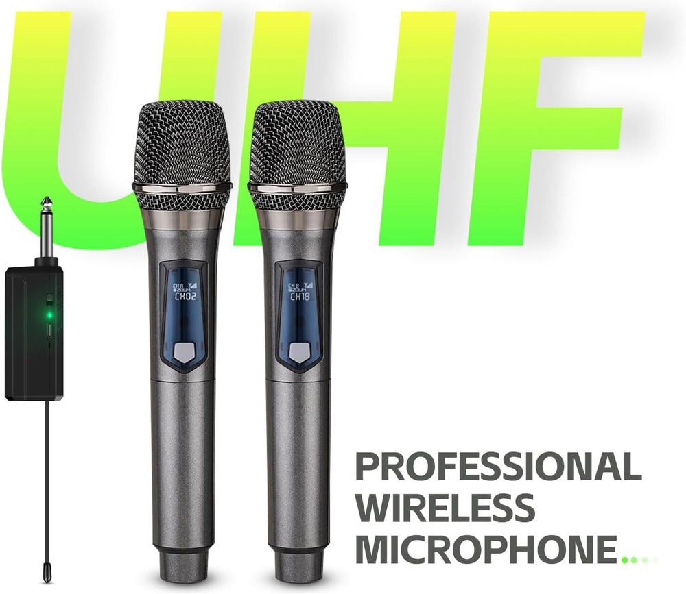 Professional UHF Wireless Microphone Handheld Mic System Karaoke W/Receiver US