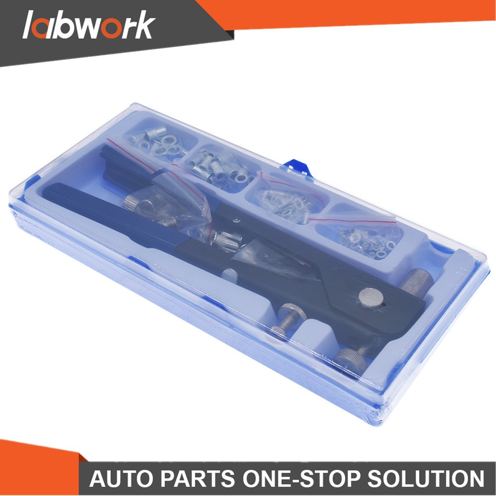 Labwork 86Pcs M3-M8 Blind Rivet Nuts Threaded Insert&Rivet Gun Tool Riveting Kit