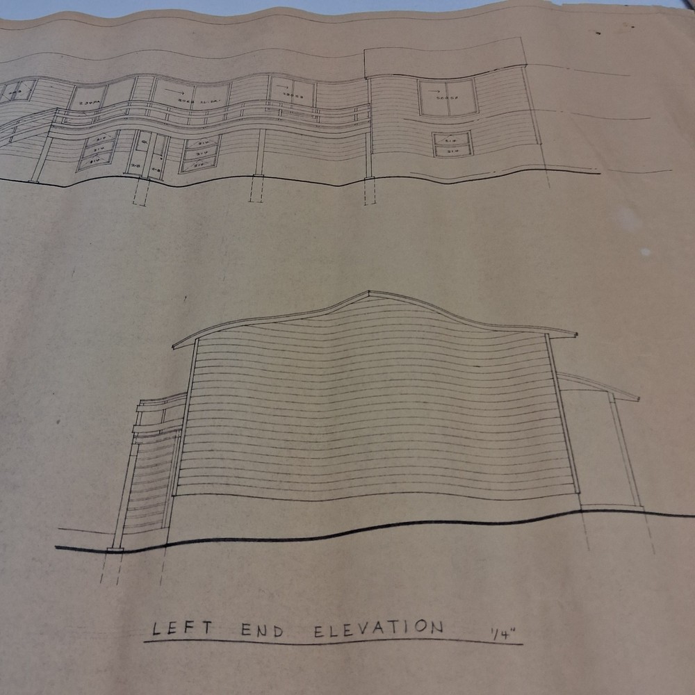 Mid Century Original 1969 Architectural Blueprints Drawings