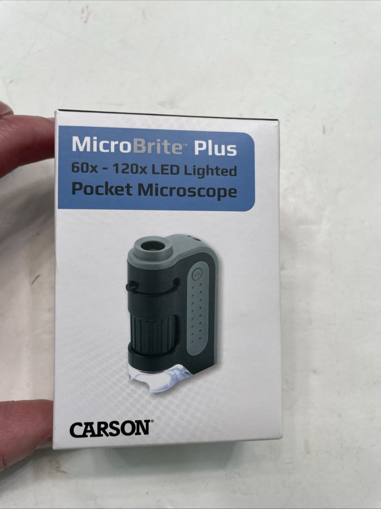 Carson Microbrite Plus Led Pocket Microscope 60X 120X Magnification Education...