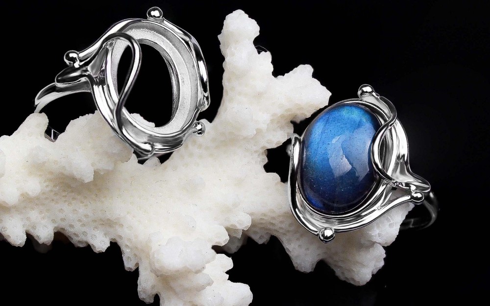 925 Silver Oval 12×16 mm Bezel Ring Blank – Cabochon Setting Base