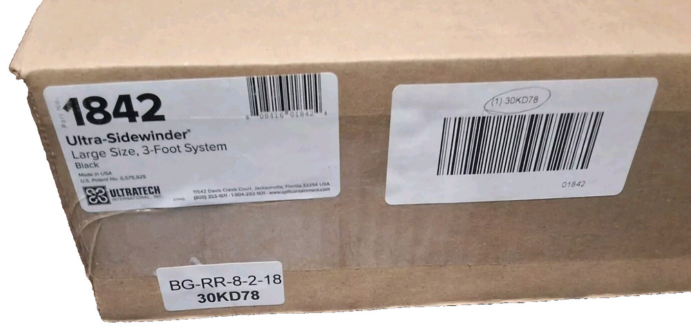 Sidewinder 1842 Ultra-Sidewinder Large Size 3-Foot System Black *MISSING CLIPS*
