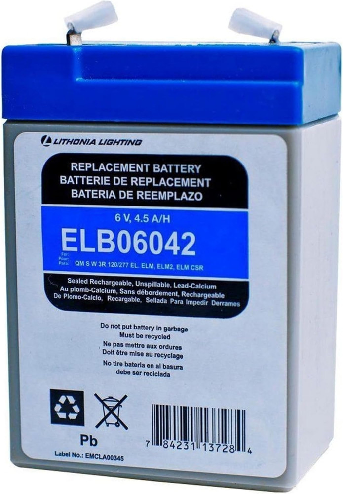 6 Volt Replacement Exit Sign Battery, Maintenance Free Rechargeable 6V Battery f